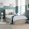 Una Warm Stone Fabric Guest Bed with Trundle