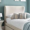 Una Warm Stone Fabric Guest Bed with Trundle