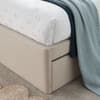 Una Warm Stone Fabric Guest Bed with Trundle