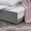 Una Grey Fabric Guest Bed with Trundle