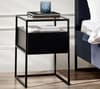 Universal Black 1 Drawer Bedside Table