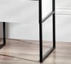 Universal White and Black 1 Drawer Bedside Table