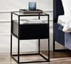 Universal Black 1 Drawer Bedside Table