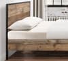 Urban Rustic Wooden and Metal Bed Frame - 5ft King Size