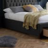 Valentino Charcoal Fabric 2 Drawer Storage Bed Frame - 4ft6 Double