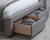 Valentino Grey Fabric 2 Drawer Storage Bed 