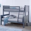 Vancouver Grey Solid Pine Wooden Triple Sleeper Frame - 3ft Single Top and 4ft Small Double Bottom