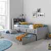 Veera Grey Wooden Day Bed with Guest Bed Trundle Frame