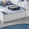 Veera White Wooden Day Bed with Guest Bed Trundle Frame