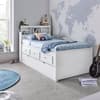 Veera White Wooden Day Bed with Guest Bed Trundle Frame