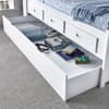 Veera White Wooden Day Bed with Guest Bed Trundle Frame