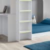 Venus White Wooden Bunk Bed with End Desk