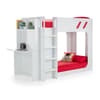 Venus White Wooden Bunk Bed with End Desk