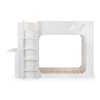 Venus White Wooden Bunk Bed with End Desk