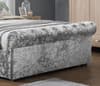 Verona Silver Crushed Velvet 2 Drawer Storage Bed