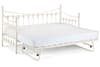 Versailles Stone White Metal Guest Day Bed and Trundle - 3ft Single