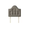 Victor Buttoned Slate Grey Fabric Headboard