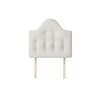 Victor Buttoned White Fabric Headboard