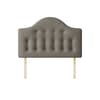 Victor Buttoned Slate Grey Fabric Headboard