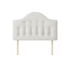 Victor Buttoned White Fabric Headboard