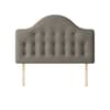 Victor Buttoned Slate Grey Fabric Headboard
