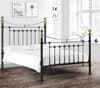 Victoria Satin Black Metal Bed