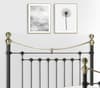 Victoria Satin Black Metal Bed
