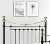 Victoria Satin Black Metal Bed Frame - 4ft6 Double