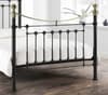 Victoria Satin Black Metal Bed Frame - 5ft King Size