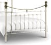 Victoria Stone White Metal Bed Frame - 4ft6 Double