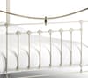 Victoria Stone White Metal Bed