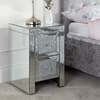 Vienna Mirrored 2 Drawer Bedside Table