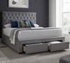 Vindolanda Grey Fabric 2 Drawer Storage Bed Frame