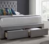 Vindolanda Grey Fabric 2 Drawer Storage Bed Frame