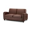 Vivo Brown Faux Leather Sofa Bed