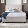 Walkworth Clay Fabric Ottoman Storage Bed