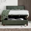 Walkworth Green Fabric Ottoman Storage Bed