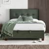 Walkworth Green Fabric Ottoman Storage Bed