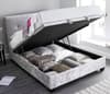 Walkworth Silver Velvet Fabric Ottoman Storage Bed