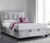 Walkworth Silver Velvet Fabric Ottoman Storage Bed