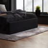 Walton Black and Gold Velvet Ottoman Bed