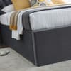 Warwick Grey Velvet Fabric Winged Ottoman Bed