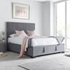 Watson Grey Velvet Ottoman Bed Frame