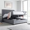 Watson Grey Velvet Ottoman Bed Frame