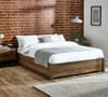Westbrook Rustic Wooden Platform Ottoman Storage Bed