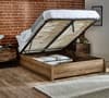 Westbrook Rustic Wooden Platform Ottoman Storage Bed