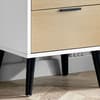 Alba White and Oak 5 Drawer Narrow Chest