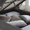 Wilmslow Grey and Silver Velvet Winged Ottoman Bed