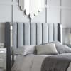 Wilmslow Grey and Silver Velvet Winged Ottoman Bed