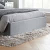 Wilmslow Grey and Silver Velvet Winged Ottoman Bed